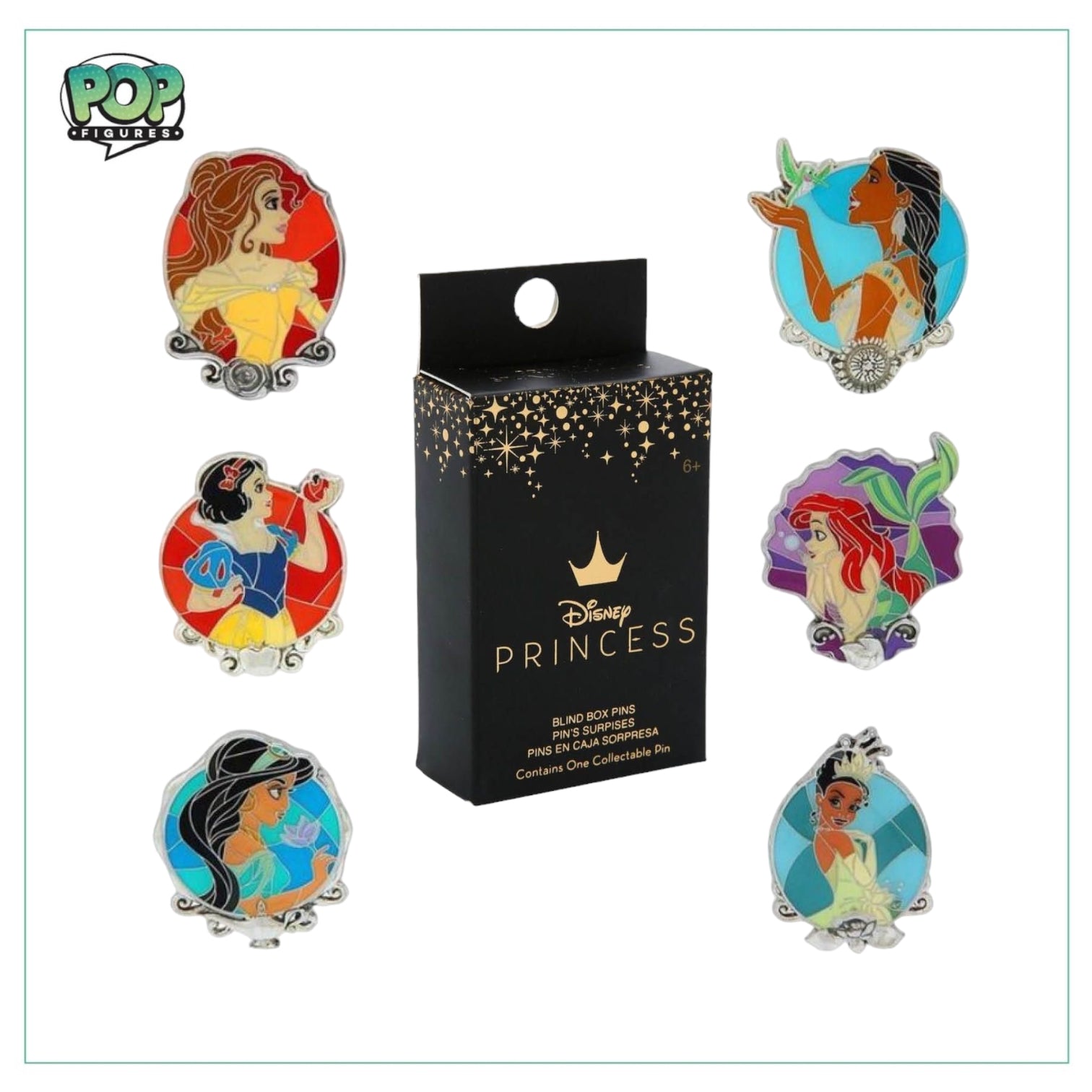 Ultimate Princess  Glass Stained - Loungefly Enamel Blind Box Pins