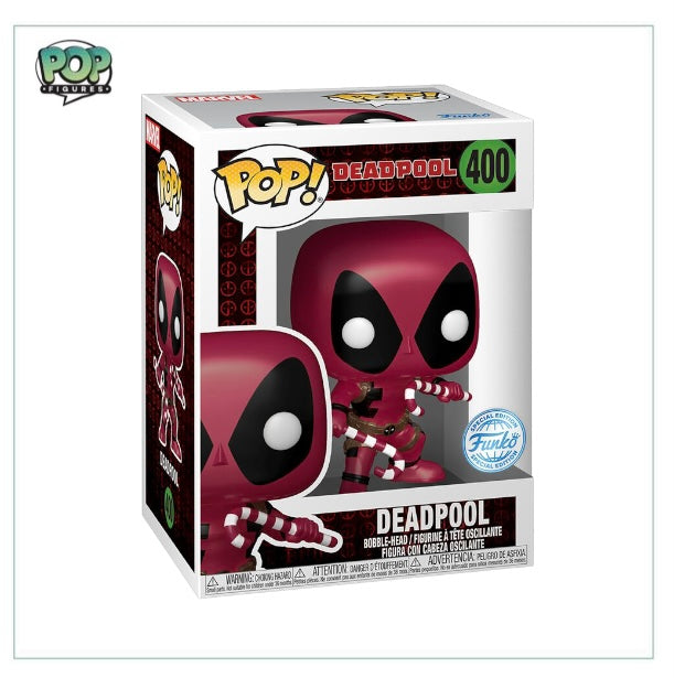 POP! & Tee: Deadpool W/ Candy Canes (Metallic) - Marvel - Special Edition