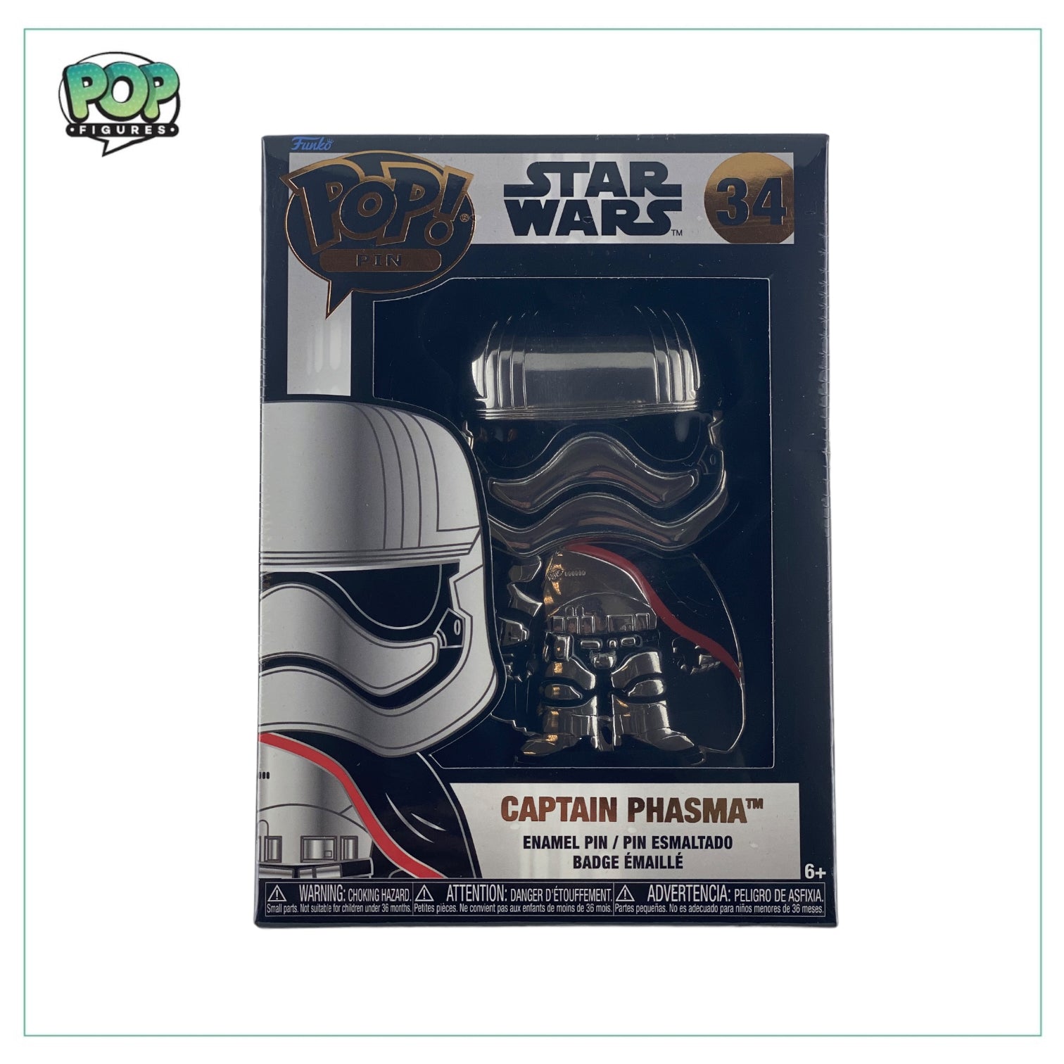 Captain Phasma #34 Enamel Pop Pin - Star Wars