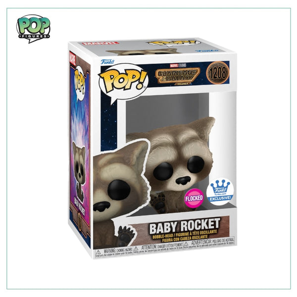 Baby Rocket #1208 (Flocked) Funko Pop! - Guardians Of The Galaxy Vol.3 - Funko Shop Exclusive