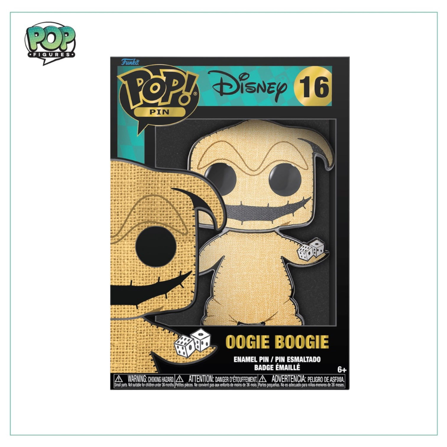 Oogie Boogie #16 Funko Enamel Pop Pin - The Nightmare Before Christmas - Chance of Chase