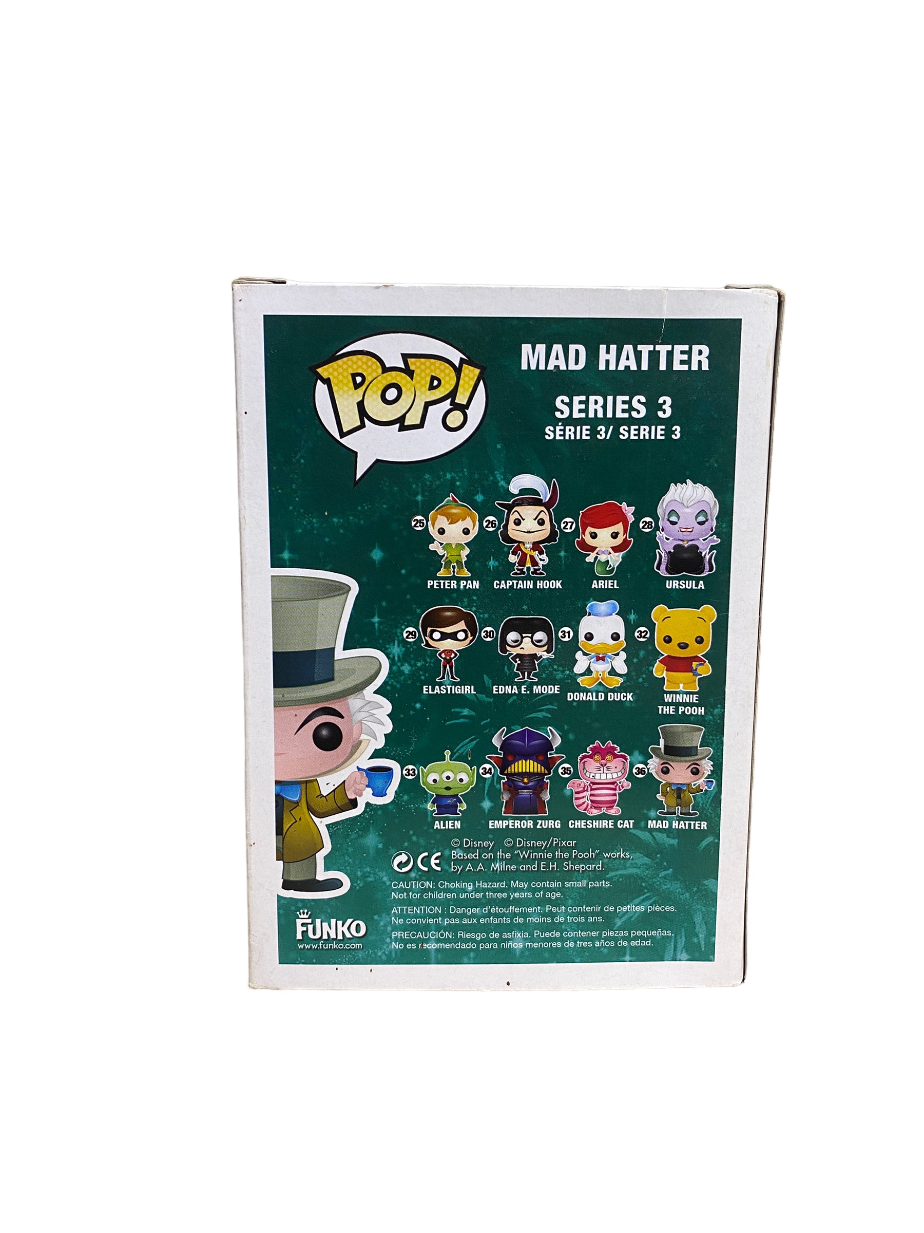 Mad Hatter #36 Funko Pop! - Disney Series 3 - 2012 Pop! - Condition 6.5/10