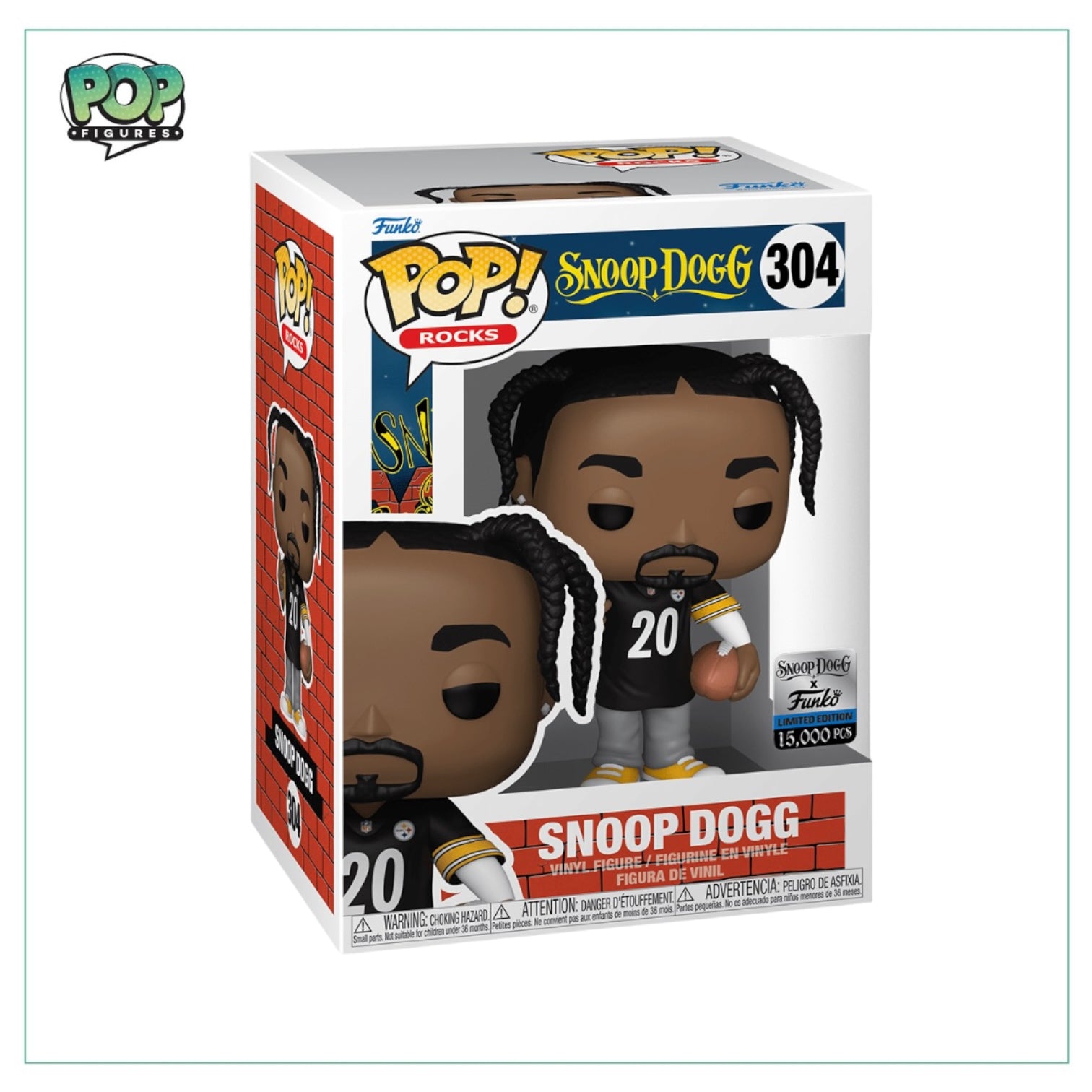 Snoop Dogg #304 (Steelers Jersey) Funko Pop! - Rocks - The Dogg House x Funko Exclusive LE15000 Pcs