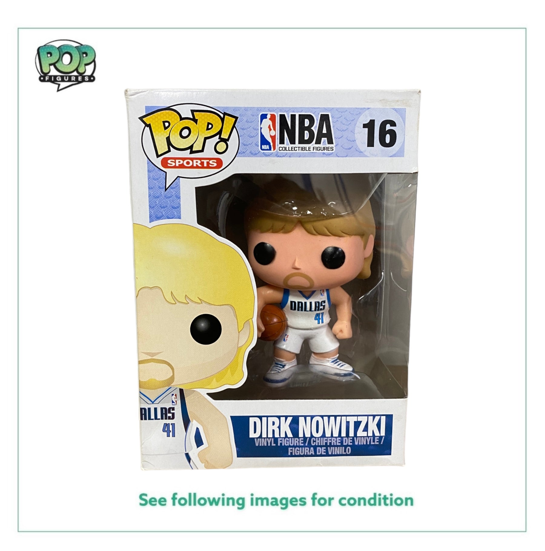 Dirk Nowitzki #16 Funko Pop! - NBA - 2013 Pop! - Condition 7.5/10