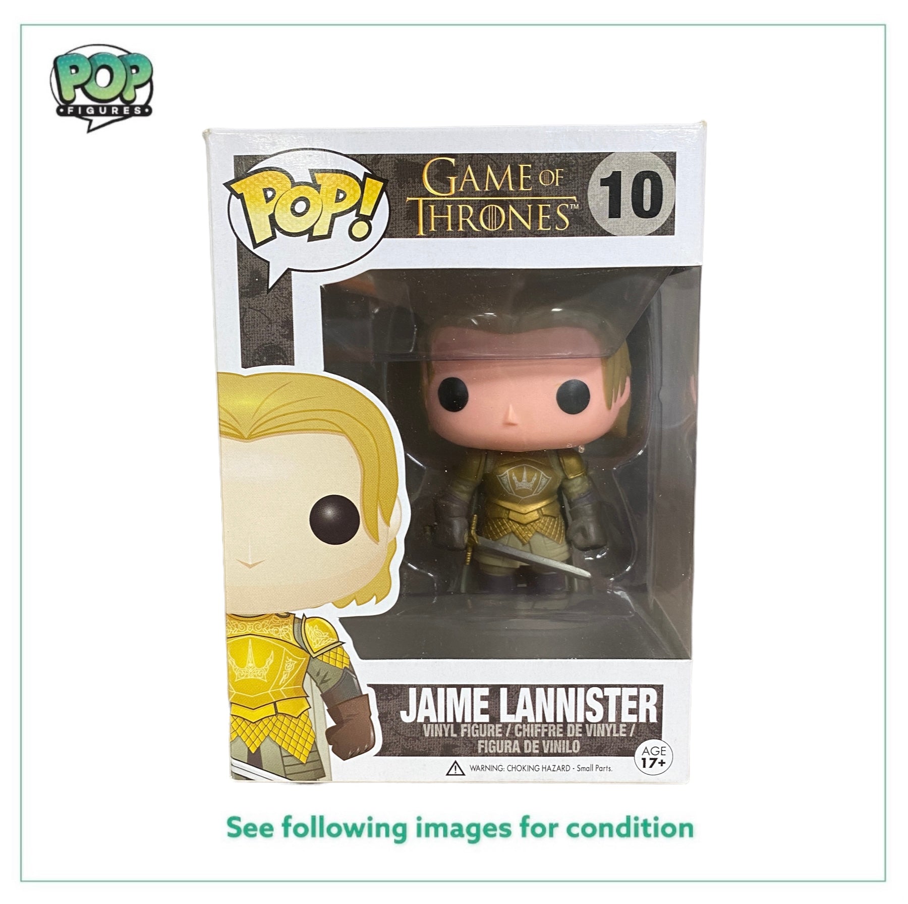 Jaime Lannister #10 Funko Pop! - Game Of Thrones - 2013 Pop! - Condition 7.5/10