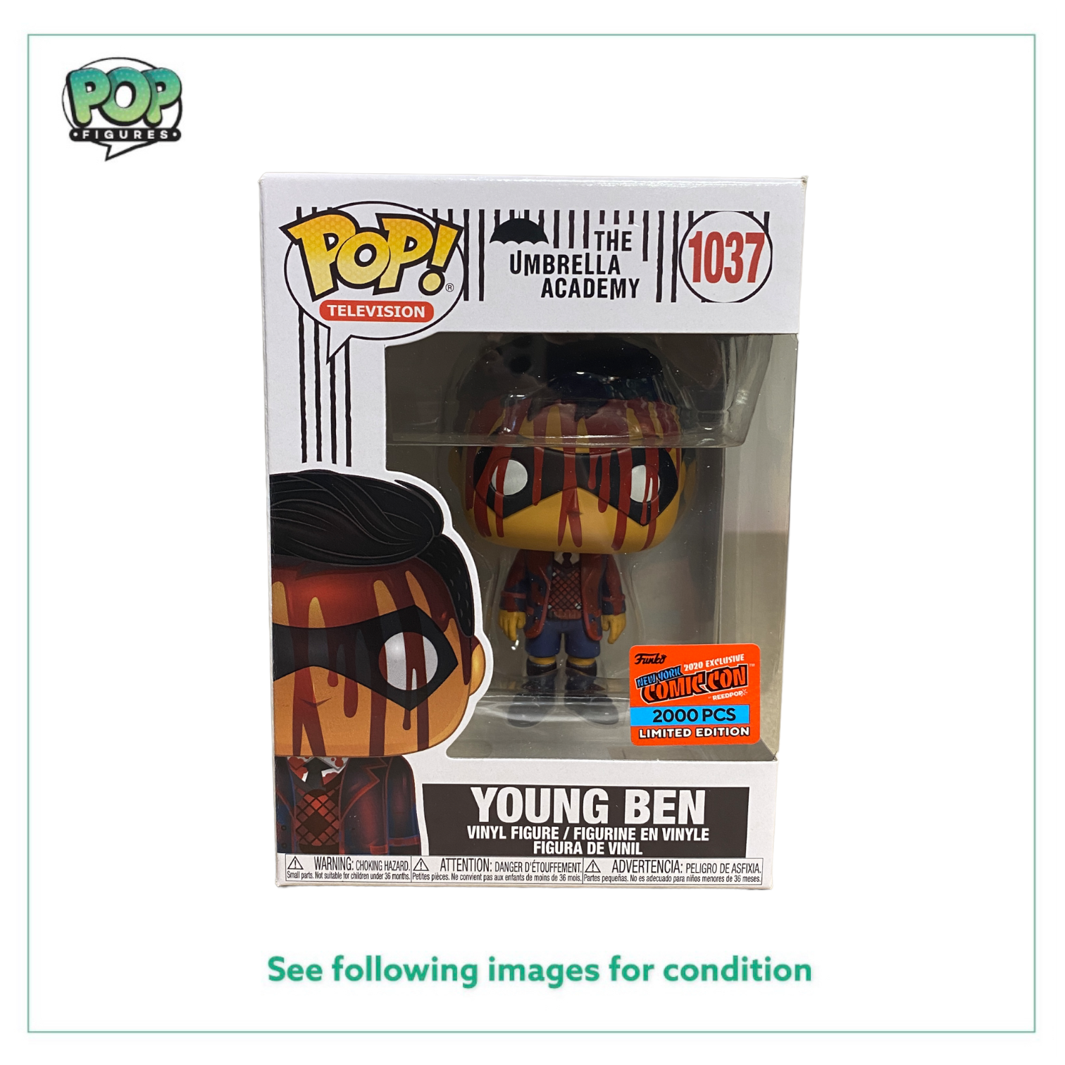 Young Ben #1037 (Bloody) Funko Pop! - The Umbrella Academy - NYCC 2020 Exclusive LE2000 Pcs - Condition 8.75/10