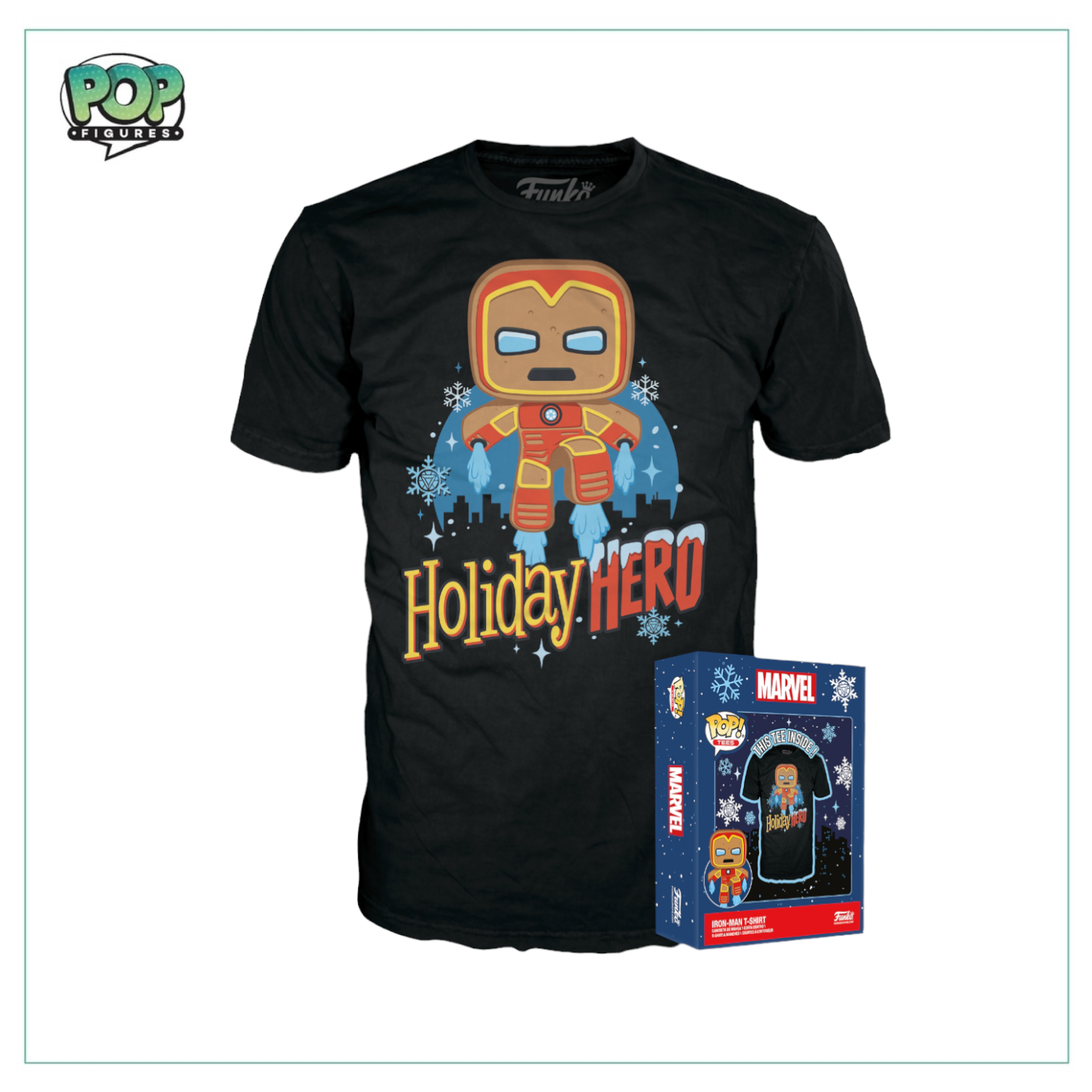Boxed Tee: Gingerbread Iron Man - Marvel