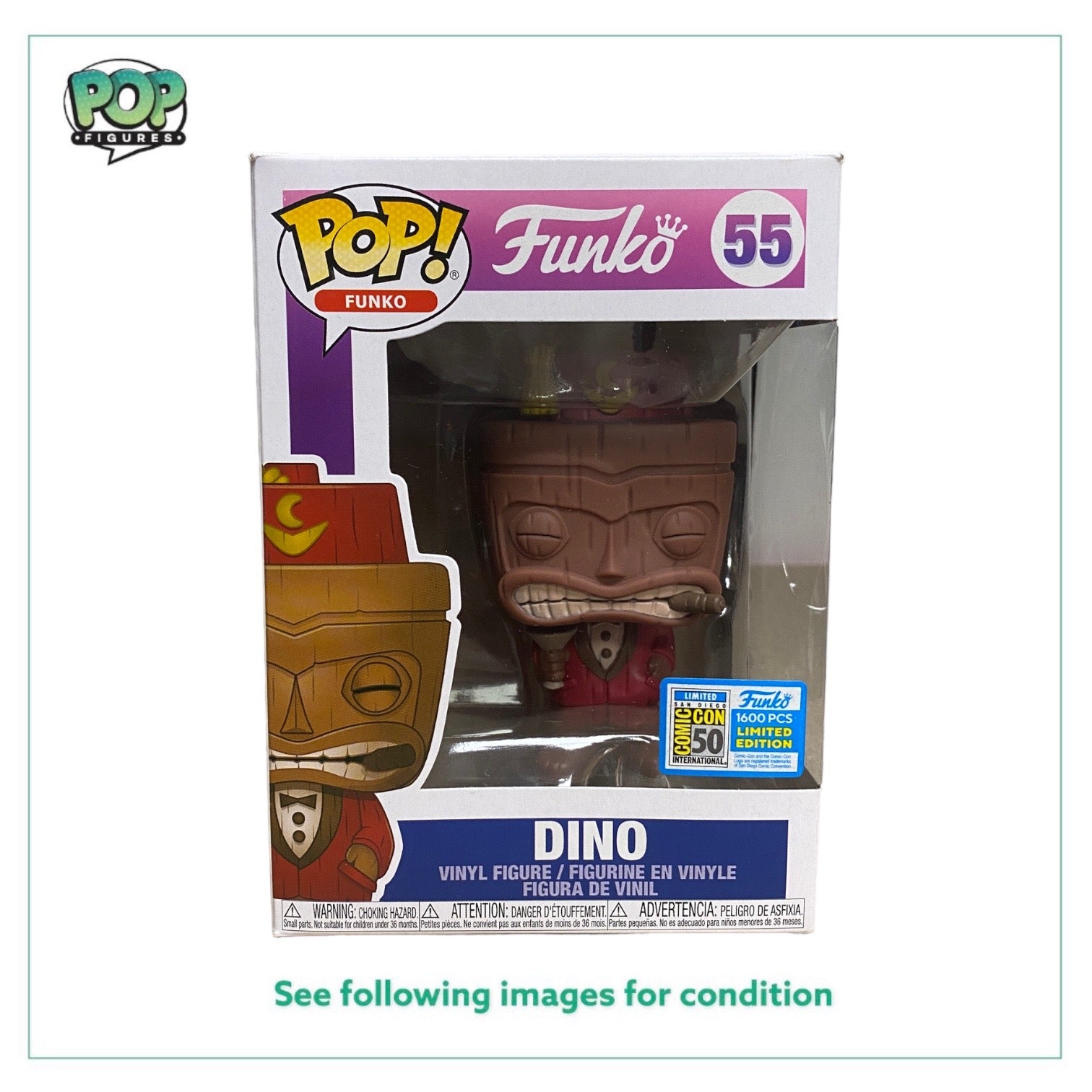 Dino #55 Funko Pop! - Spastik Plastik - SDCC 2019 Official Convention Exclusive LE1600 Pcs - Condition 8.5/10