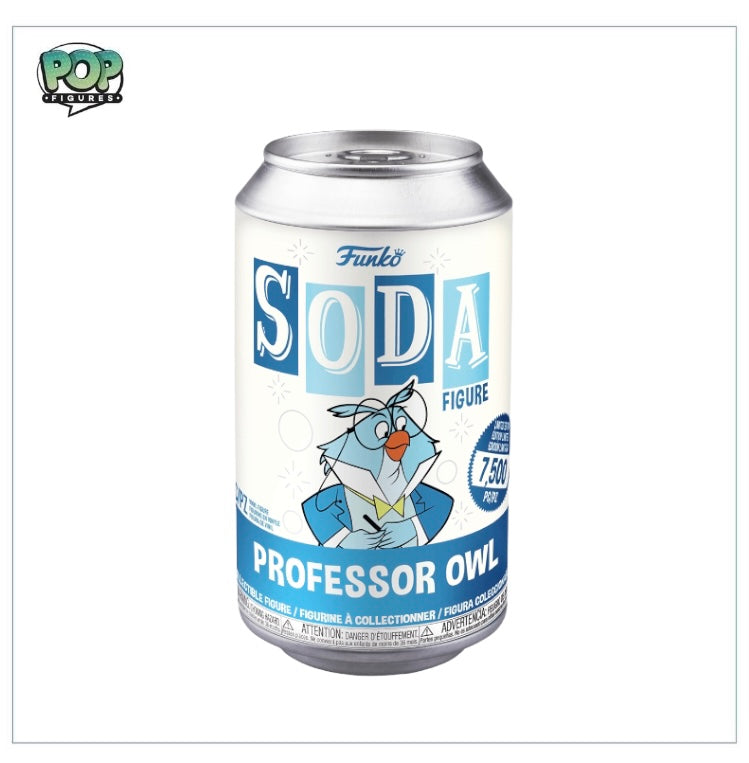 Funko Soda figure of Professor Owl from Disney, limited edition of 7500 pieces, with a chance to find a rare chase variant.