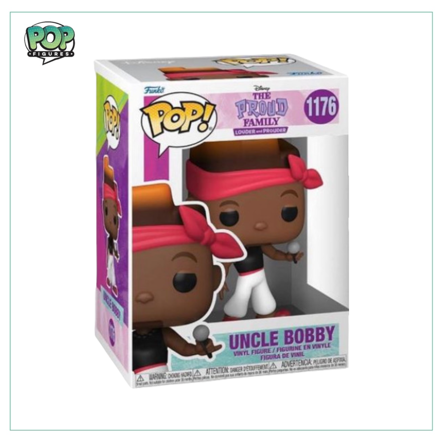 Funko Pop! figure of Uncle Bobby from The Proud Family, featuring his signature outfit and cheerful expression.
