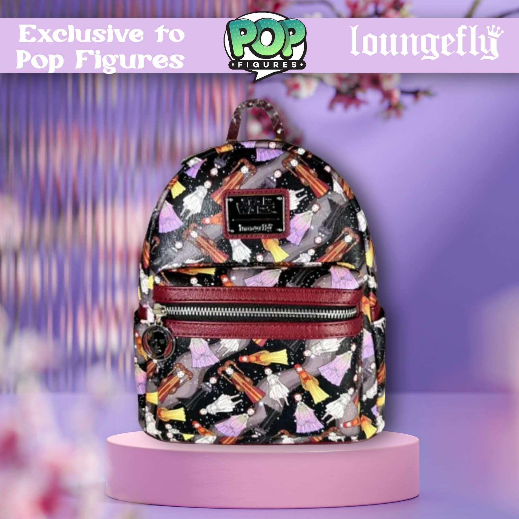 Popfigures Exclusive - Loungefly Star Wars Padme Dresses AOP Mini Backpack