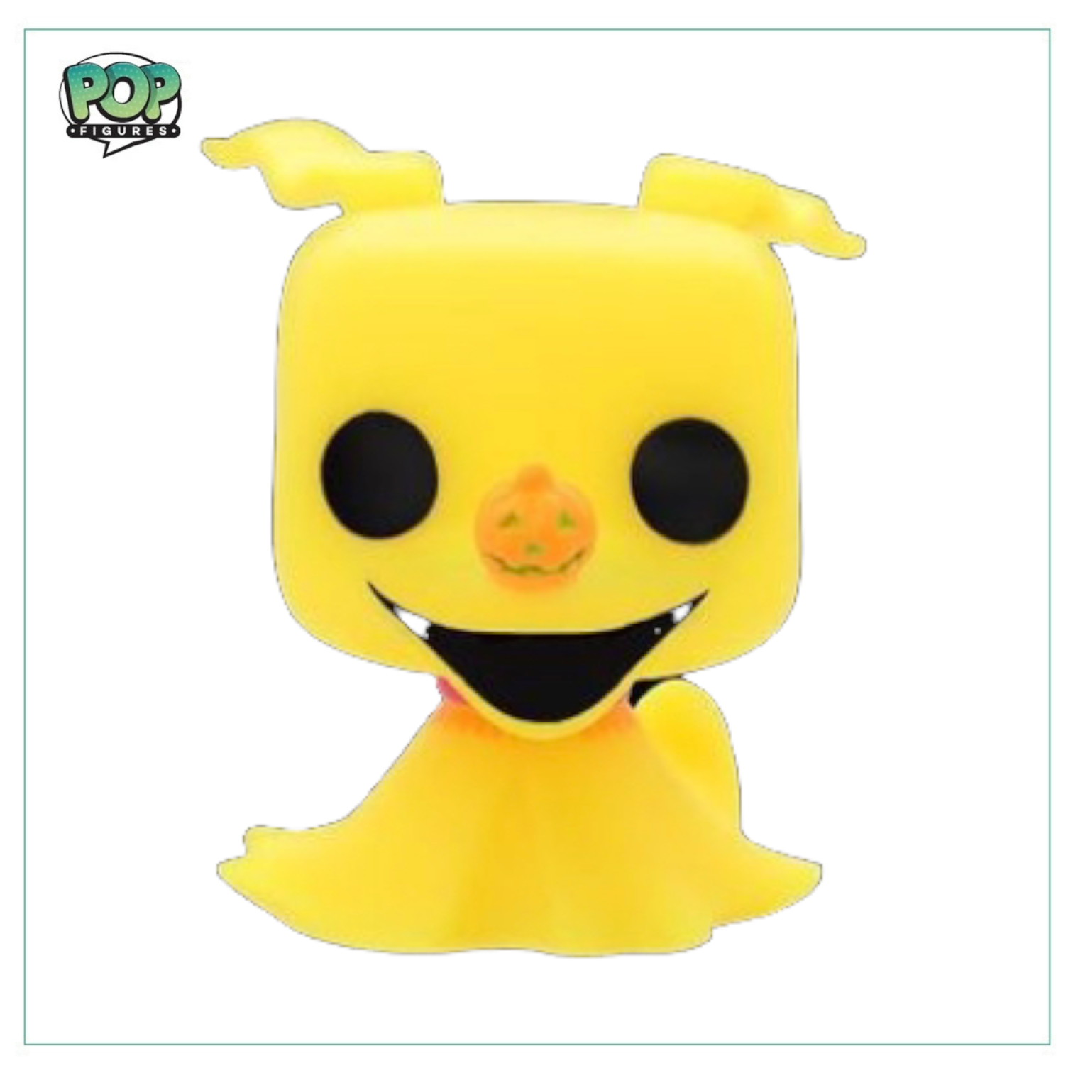 Funko Pop! figure of Zero from The Nightmare Before Christmas, featuring a ghostly dog with a pumpkin nose.