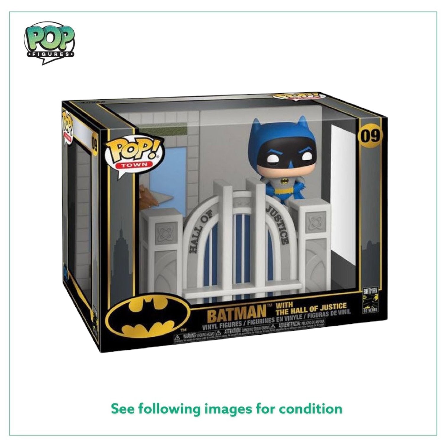 Batman With Hall Of Justice #09 Funko Deluxe Pop! Batman Town - 8/10 - Pop Figures | Funko | Pop Funko | Funko Pop