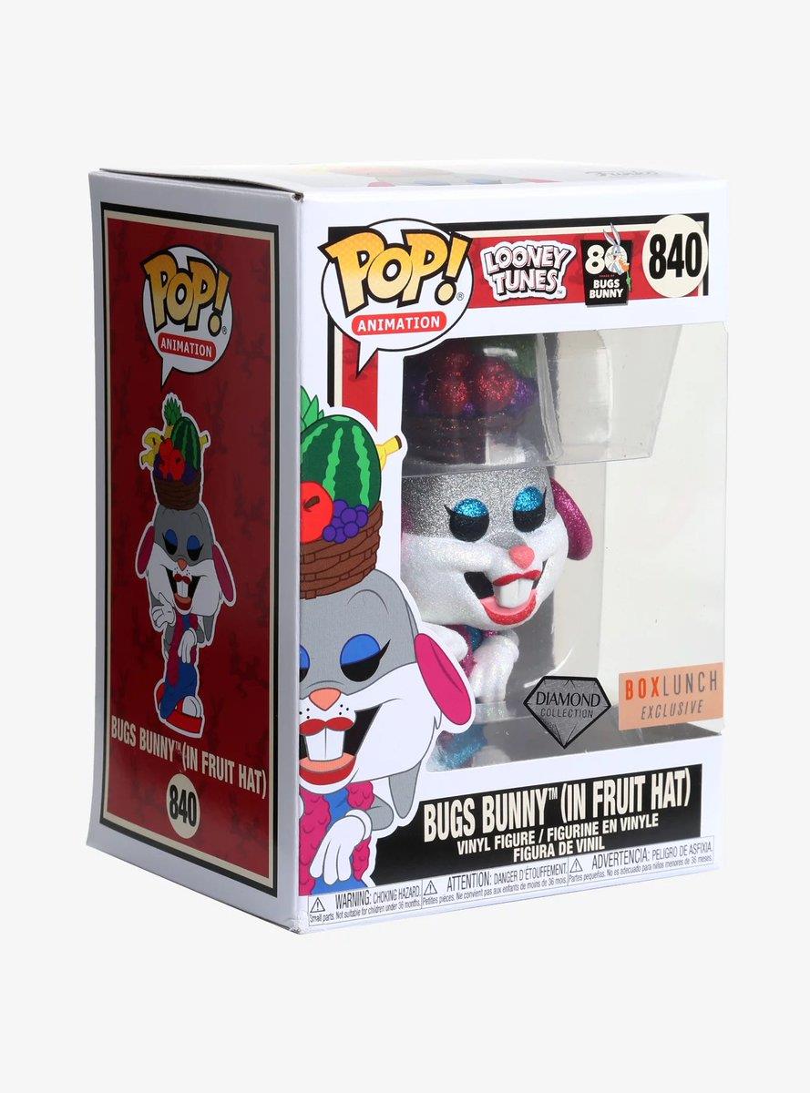 Bugs Bunny (In Fruit Hat) Diamond Collection #840 Funko Pop! Looney Tunes, Box Lunch Exclusive