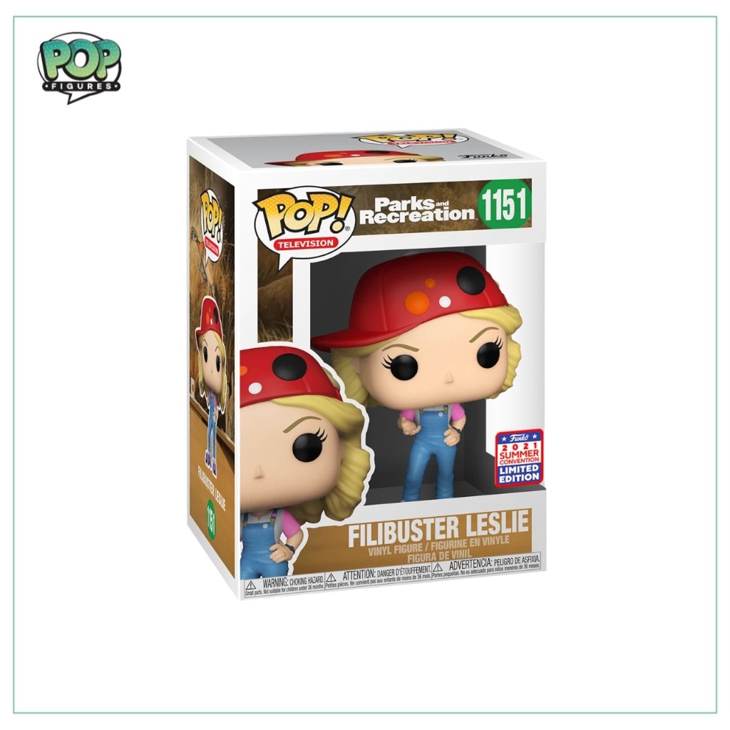 Filibuster Leslie #1151 Funko Pop! Parks and Recreation - Virtual Funkon 2021 Shared Exclusive - Pop Figures | Funko | Pop Funko | Funko Pop