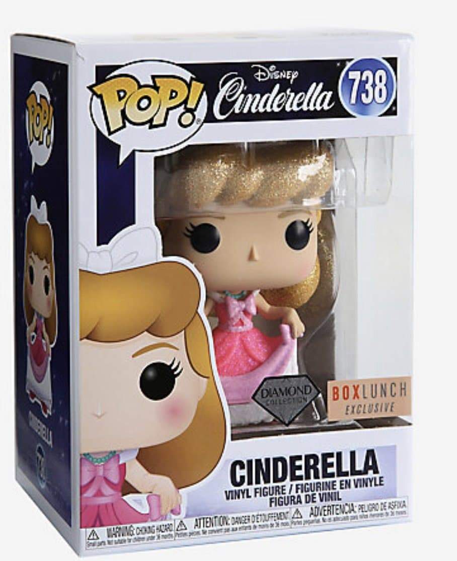 Funko Pop! Disney Cinderella Diamond Collection Cinderella Pink Dress Glitter Vinyl Figure - BoxLunch Exclusive - Pop Figures