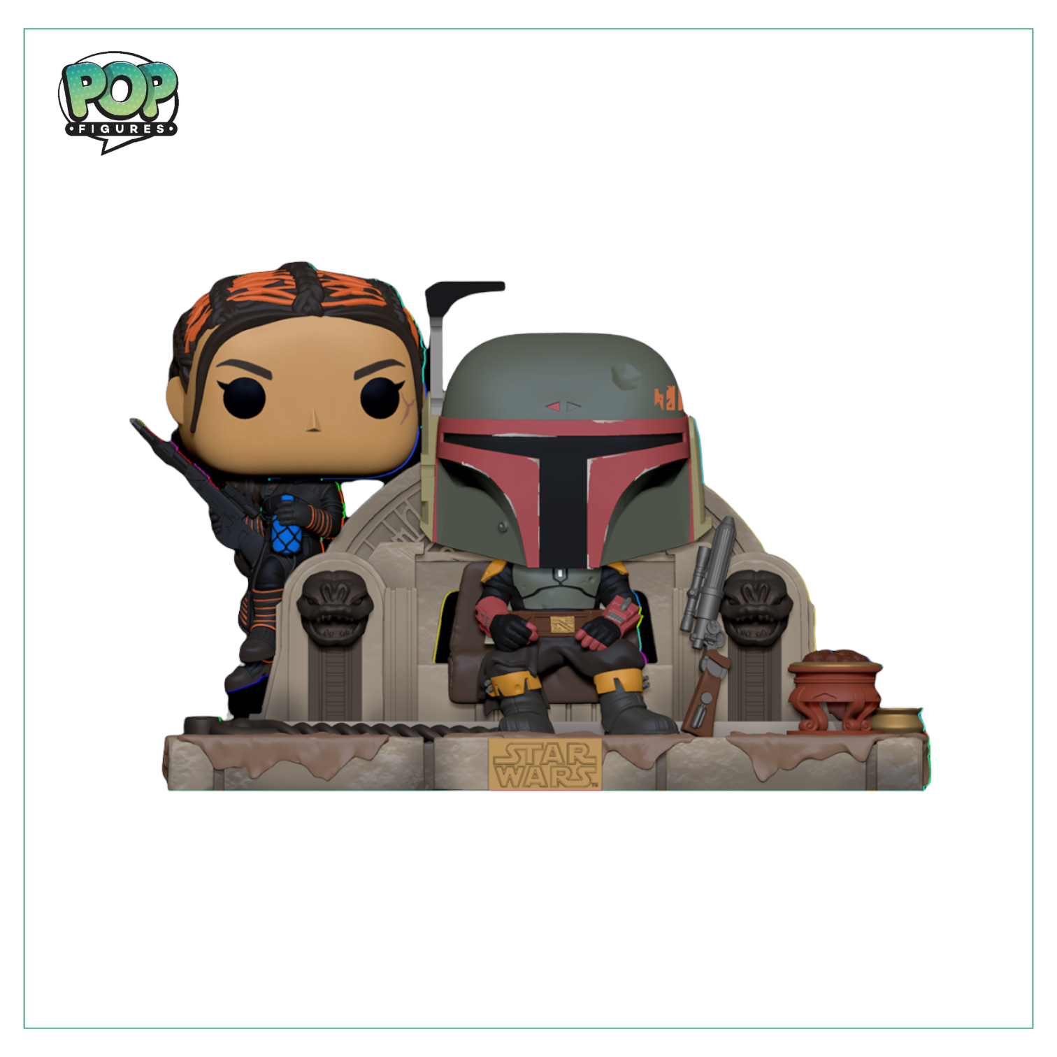 Boba Fett and Fennec on Throne #486 Deluxe Funko Pop! Star Wars
