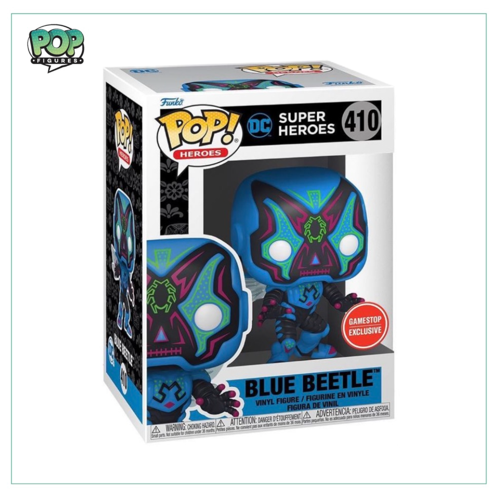 Blue Beetle (Glow In The Dark) #410 Funko Pop! DC, GameStop Exclusive