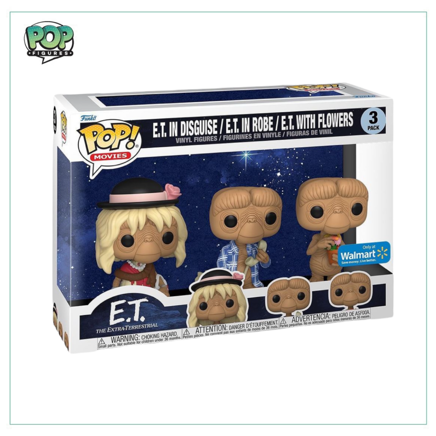 E.T. 3 pack Funko Pop! E.T. - Walmart Exclusive