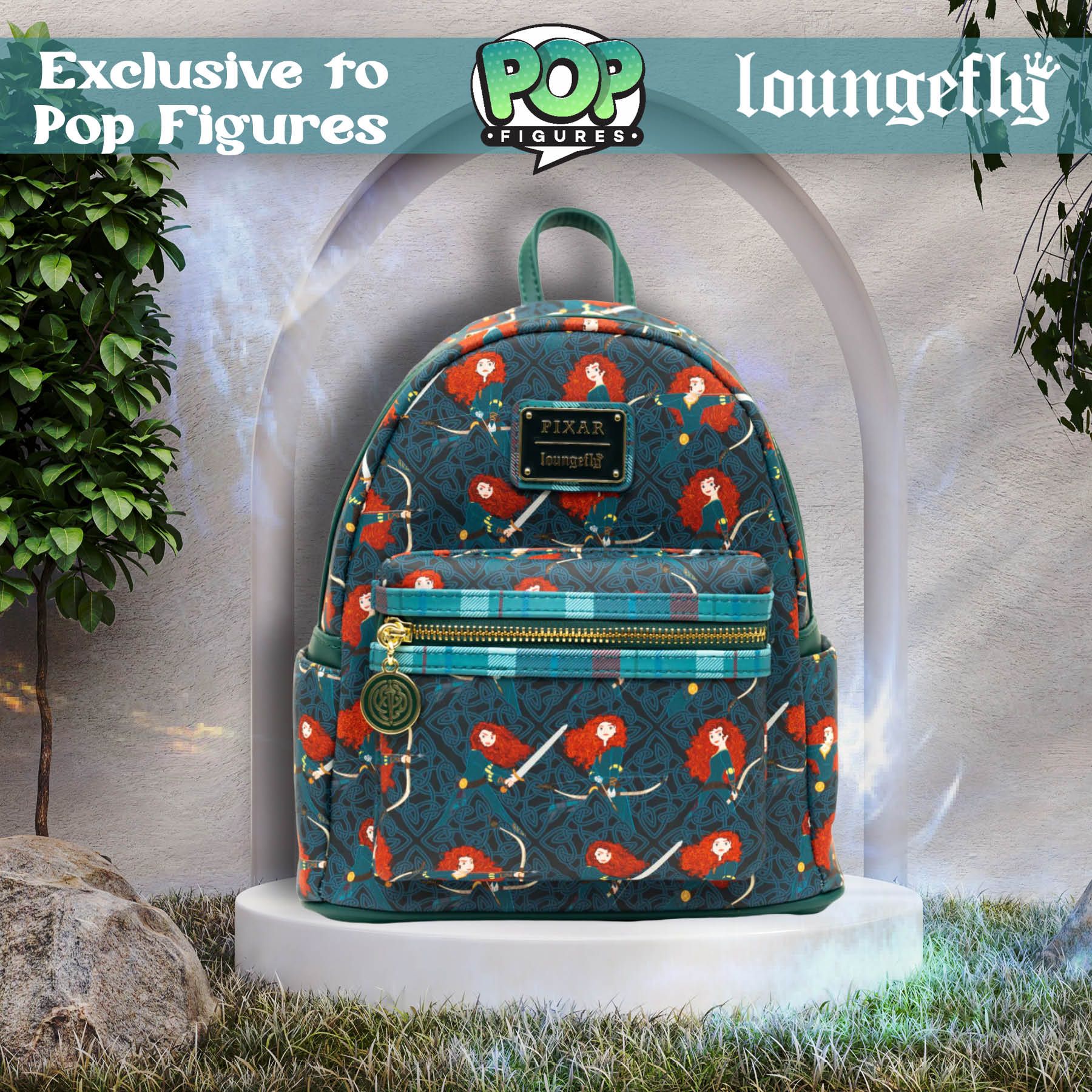 Popfigures Exclusive - Loungefly Disney Pixar Brave Merida AOP Mini Backpack