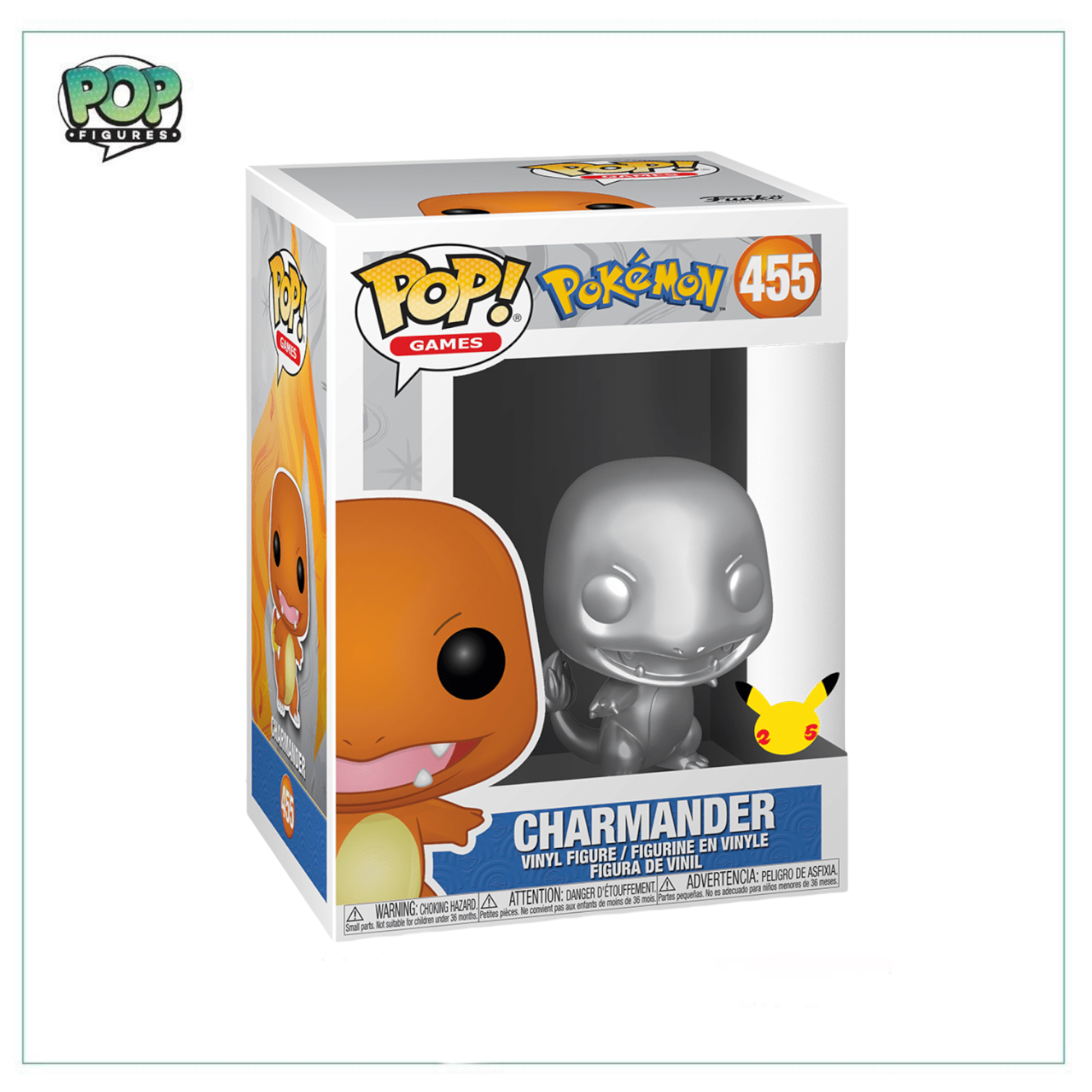 Charmander (Silver Chrome) #455 Funko Pop! Pokémon