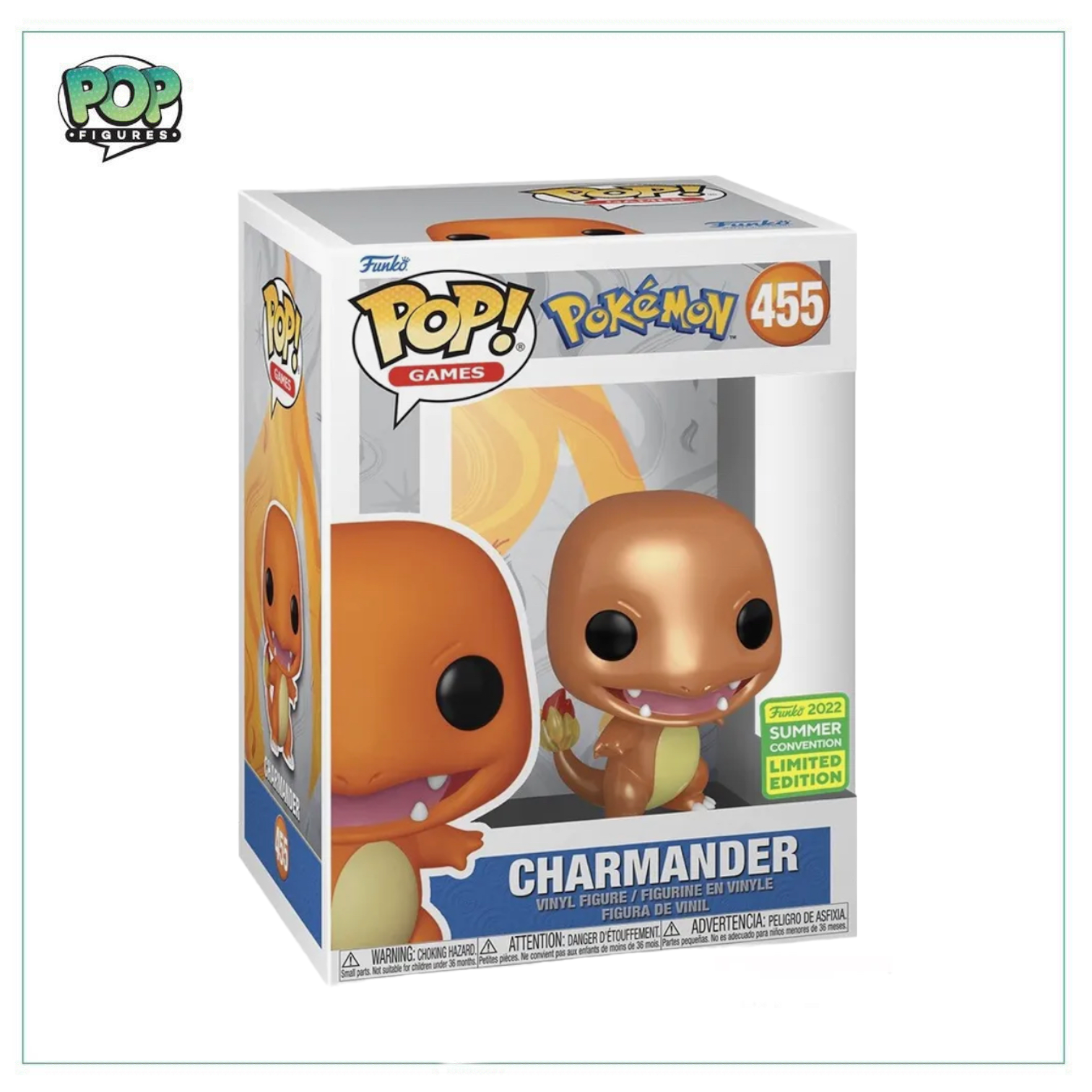 Charmander (Metallic) #455 Funko Pop! Pokémon - 2022 SDCC Shared Exclusive