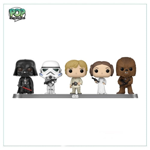 Darth Vader / Stormtrooper / Luke Skywalker / Princess Leia / Chewbacca - Deluxe Funko 5 Pack! Star Wars -  2022 Galactic Convention Exclusive