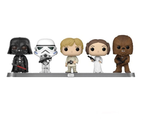 Darth Vader / Stormtrooper / Luke Skywalker / Princess Leia / Chewbacca - Deluxe Funko 5 Pack! Star Wars -  2022 Galactic Convention Exclusive