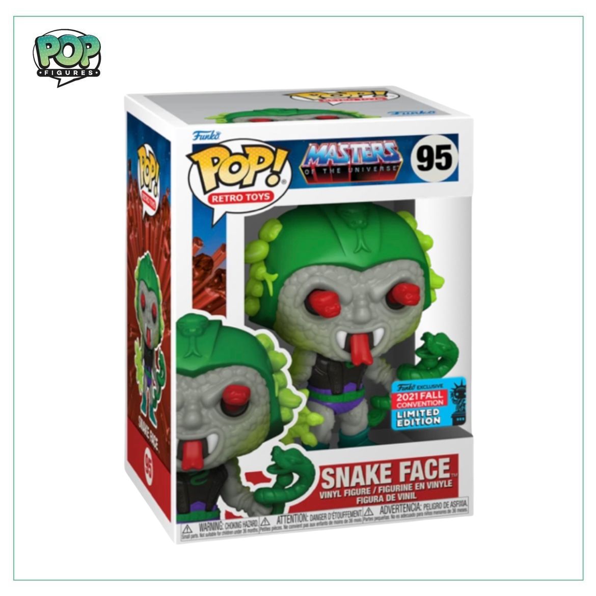 Snake Face #95 Funko Pop! Masters of the Universe, 2021 NYCC Shared Exclusive