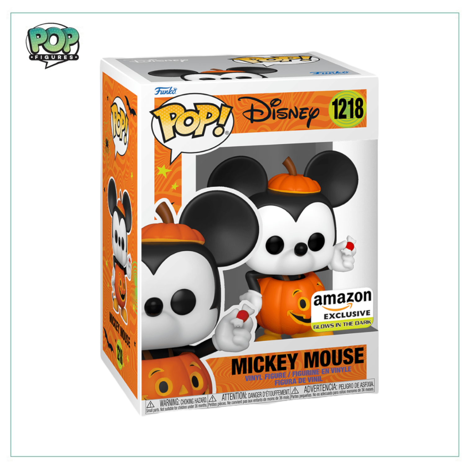 Mickey Mouse #1218 (Glows in The Dark) Funko Pop! Disney - Amazon Exclusive