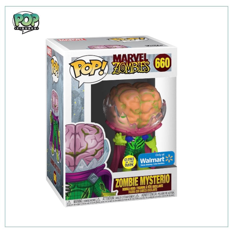 Zombie Mysterio (Glow In The Dark) #660 Funko Pop! - Marvel Zombies - Walmart Exclusive