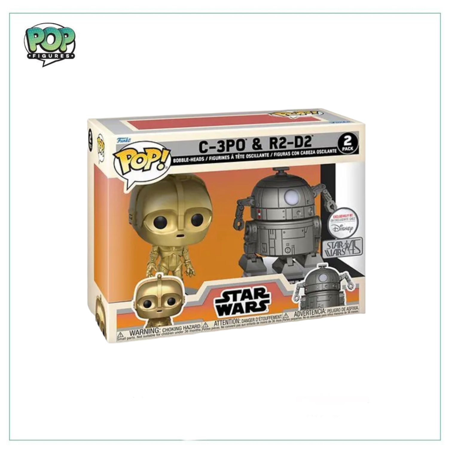C-3PO & R2-D2 Deluxe Funko 2 Pack! Star Wars - Disney Exclusive