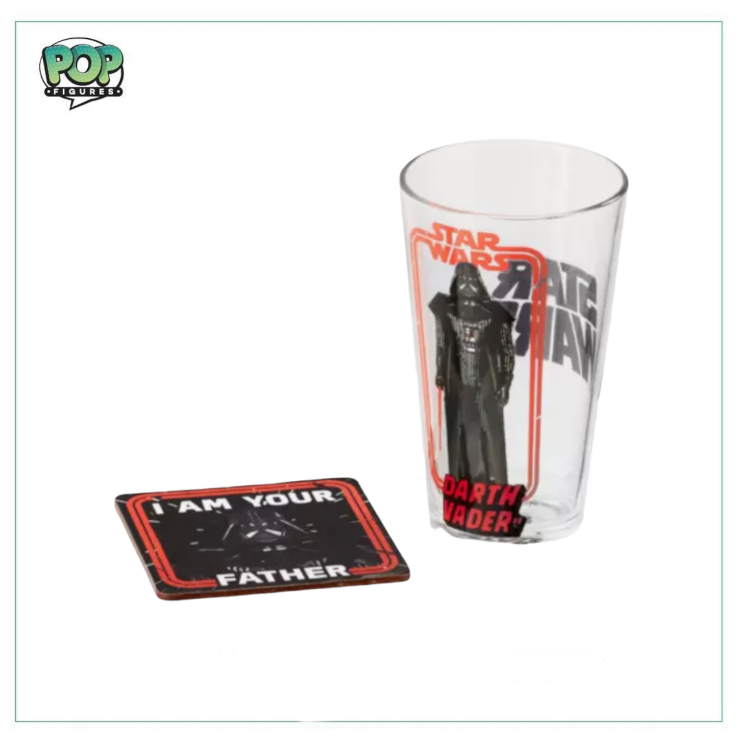 Star Wars Pint Glass and Coaster Set! Star Wars - Darth Vader
