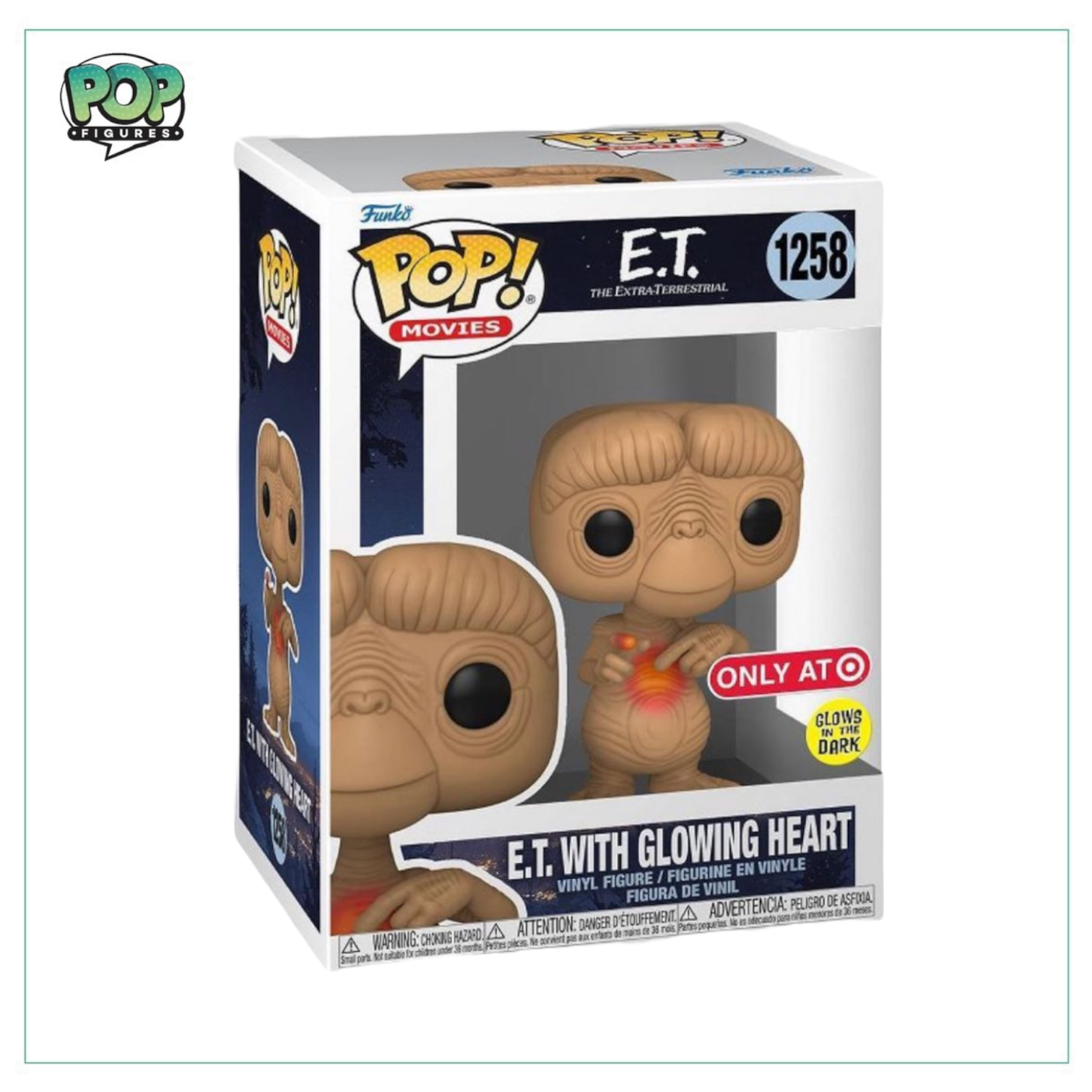 E.T. W/ Glowing Heart (Glows in the Dark) #1258 Funko Pop! E.T. - Target Exclusive