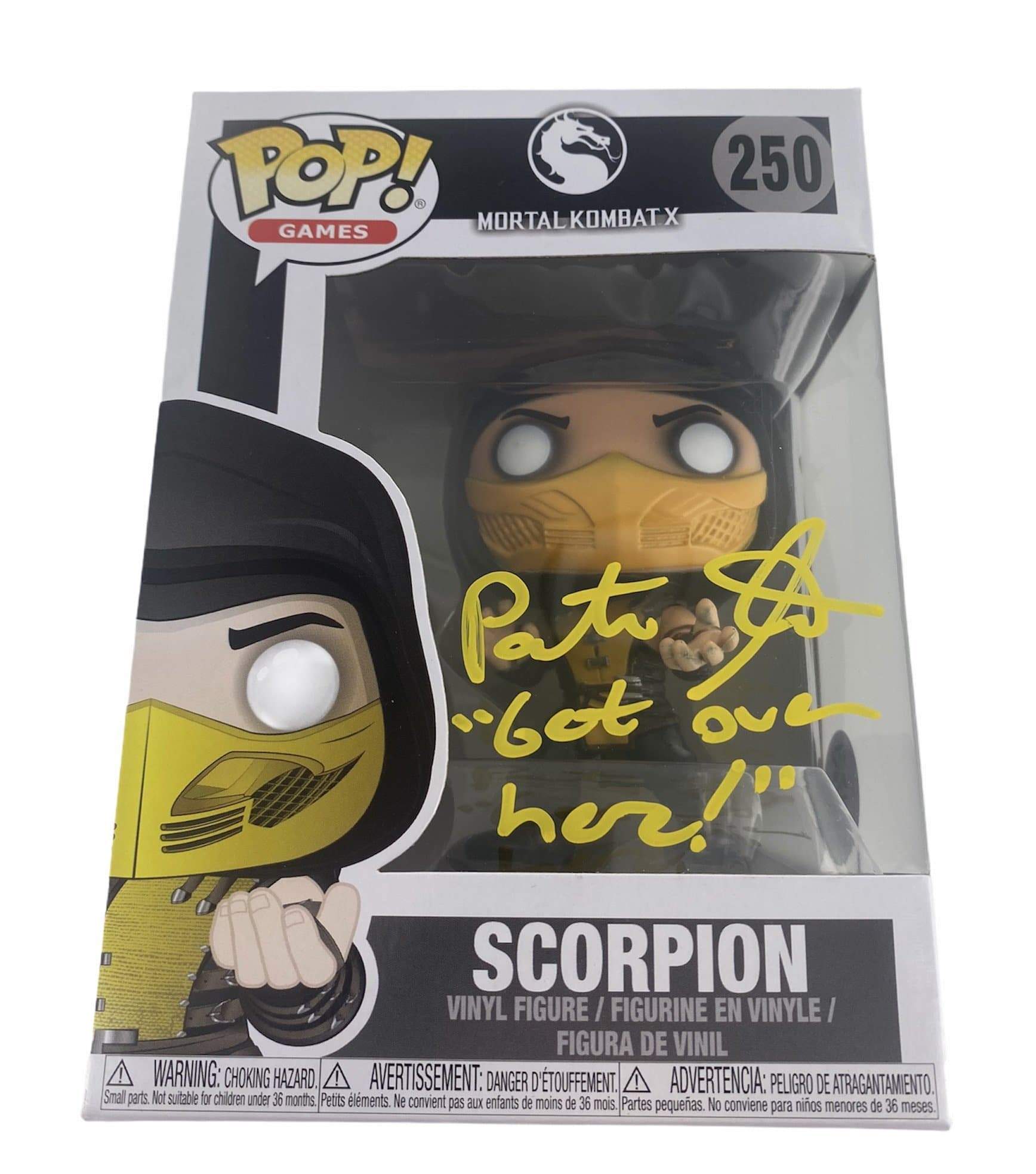 Scorpion Mortal Kombat X signed Funko Pop Vinyl - Pop Figures
