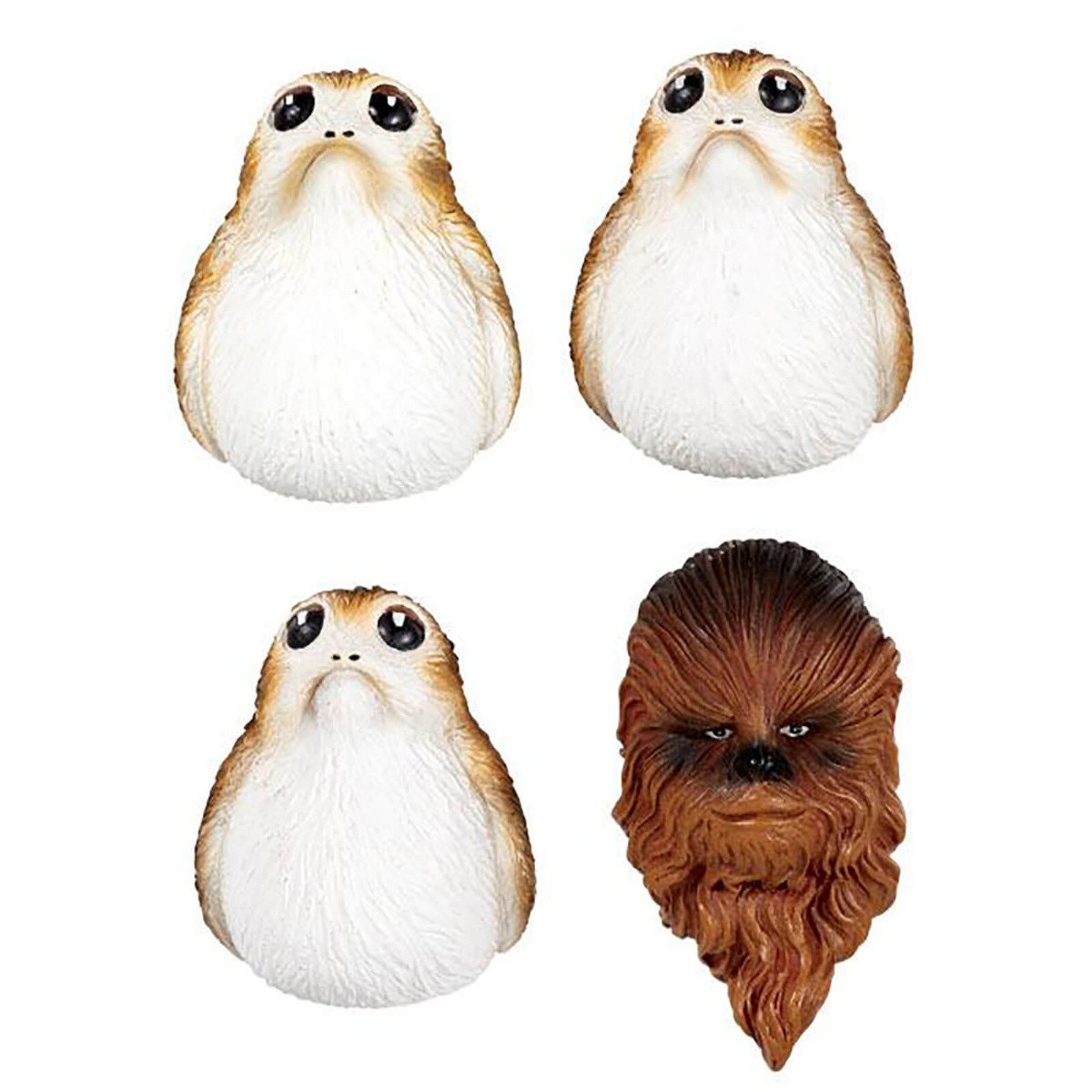 Star Wars Fridge Magnets Chewbacca and Porgs - Pop Figures