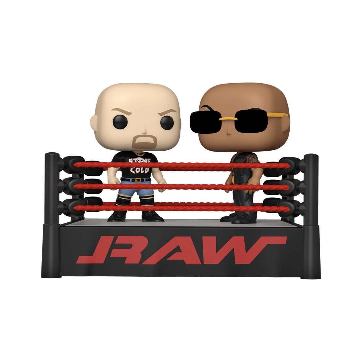 WWE - The Rock vs Stone Cold in Wrestling Ring POP! Moment - Pop Figures | Funko | Pop Funko | Funko Pop